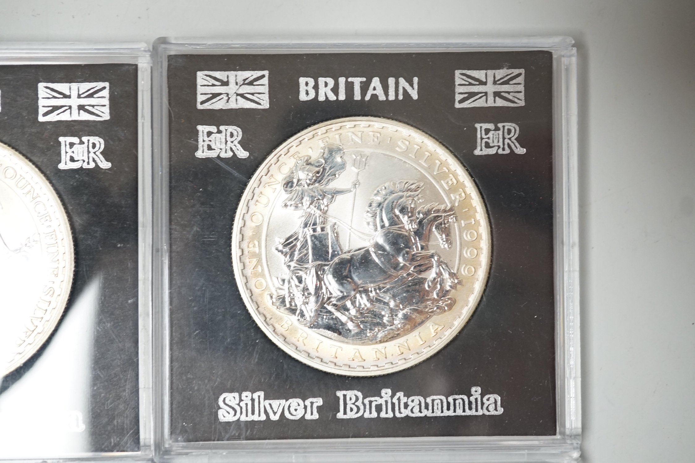 Six 1oz silver Britannia coins